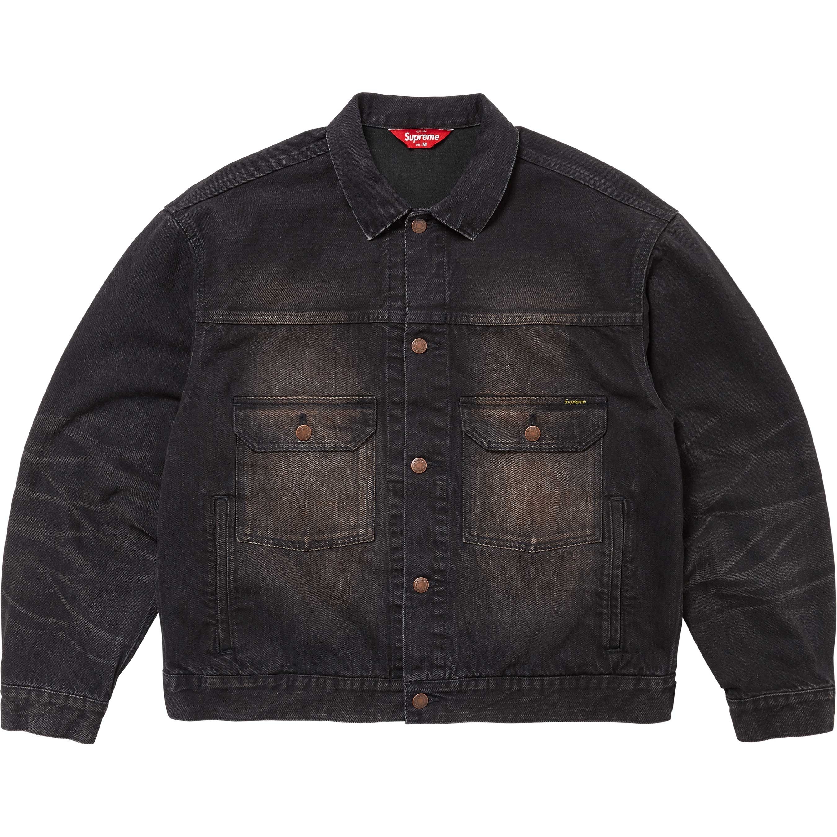 Distressed Selvedge Trucker Jacket view 11